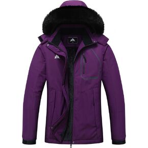 MOERDENG Women's Insulated Snow Ski Jacket Warm Winter Coat Waterproof Snowboarding Jacket Softshell Hiking Winter Jacket