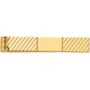 Avariah Solid 14k Yellow Gold Men's Tie Bar - 50mm