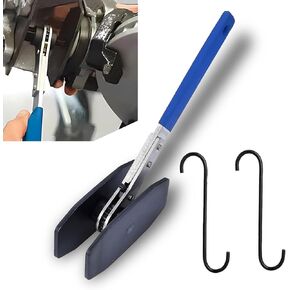 1 PC Car Disc Brake Piston Compressor Wrench, 4 In 1 Disc Brake Piston Separator Ratchet Brake Cylinder Adjustment Tool with S Hook, Auto Repair Accessories, for Most Cars (Blue)