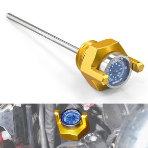 Black Oil Dipstick with Gauge Oil Level Indicator Compatible with Harley Road King FLHR 2017-2024, Electra Glide Standard FLHT 2017-2023, Replacement for 62700136, See Fitment