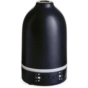 Airome Nebulizer Essential Oil Diffuser|Waterless and No Heat Aromatherapy Diffuser, White LED Light, Intermittent & Continual Mist, Timer and Auto Shut-Off, Onyx
