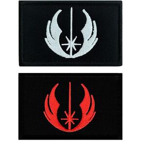 Antrix 2 Pieces Tactical Movie Film Galactic Republic Knight Patch Hook and Loop Fastener Alliance Knight Military Applique Emblem Patch -3.15"x2"