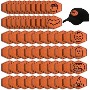 60PCS Blank Hat Patches Laserable Rectangle Rustic Leatherette Patch Adhesive Faux Leather Patches Blanks for Hats Fabric Custom Repair Sew Laser Glowforge Supplies, Archaize