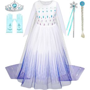 Avady Princess Dress for Girls Princess Costume for Kids Cosplay Costume Birthday Party Dress Up Clothes
