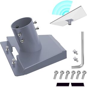 Starlink Gen 3 Wall Mount, Adjustable Starlink Mounting Kit Gen 3, Starlink V3 Pole Mount, Starlink Gen 3 Pipe Adapter for Roof Eave RVs, Black