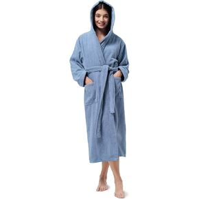 SIORO Womens Robes Soft Terry Cloth Hooded Bathrobe Cotton Towel Bed Robe Spa Hotel Shower Bath Absorbent Fluffy Sleepwear