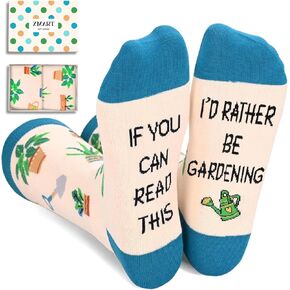 Zmart Plant Socks Unique Gardening Gifts for Women Teen Girls - Gardening Gifts For Gardeners, Gardening Socks, Nature Socks, Plant Lady Socks