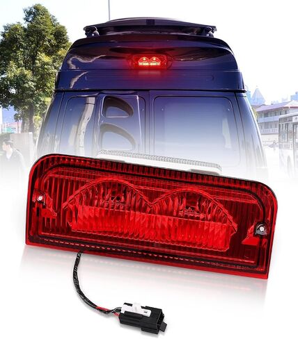 OKLPF Center High Mount Stop Light Compatible With 1992-2022 Ford E150 E250 E350 E450 E550 Econoline Super Duty,Third Brake Lights Assembly Replace 923-290,6C2Z13A613B,F2UZ13A613B,XC2Z13A613BA in Kuwait