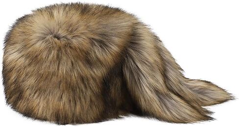haozaikeji Faux Fur Cossack Hat Furry Ushanka Hat Russian Style Trapper Hat Winter Warm Trim Hat for Women Men in Kuwait