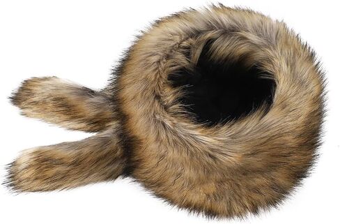 haozaikeji Faux Fur Cossack Hat Furry Ushanka Hat Russian Style Trapper Hat Winter Warm Trim Hat for Women Men in Kuwait