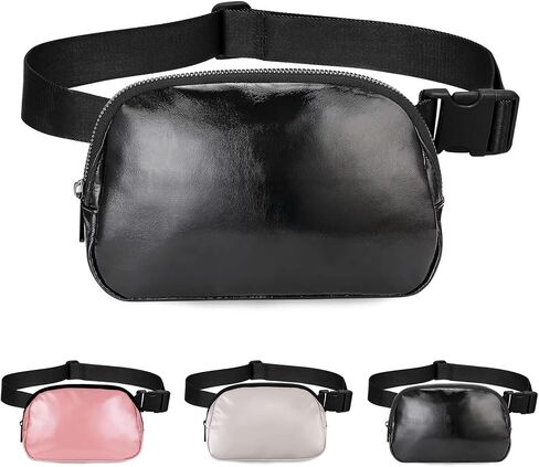 Crossbody Fanny Pack for Women, Mini Belt Bag 1L with Adjustable Strap 32" to 51", Small Waist Bag for Travel Running in Kuwait
