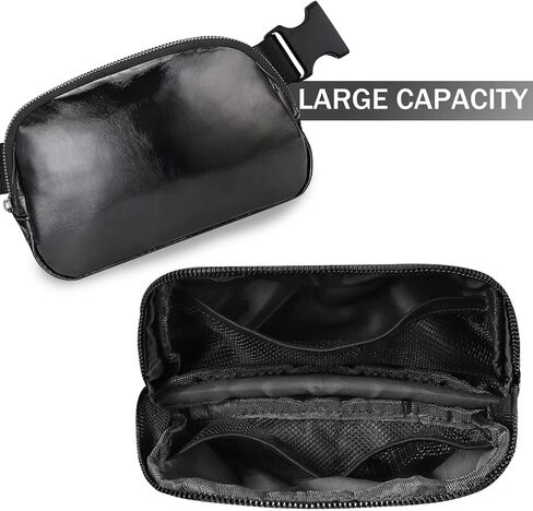 Crossbody Fanny Pack for Women, Mini Belt Bag 1L with Adjustable Strap 32" to 51", Small Waist Bag for Travel Running in Kuwait