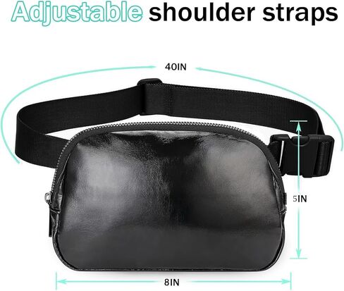 Crossbody Fanny Pack for Women, Mini Belt Bag 1L with Adjustable Strap 32" to 51", Small Waist Bag for Travel Running in Kuwait