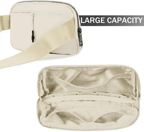 Crossbody Fanny Pack for Women, Mini Belt Bag 1L with Adjustable Strap 32" to 51", Small Waist Bag for Travel Running in Kuwait