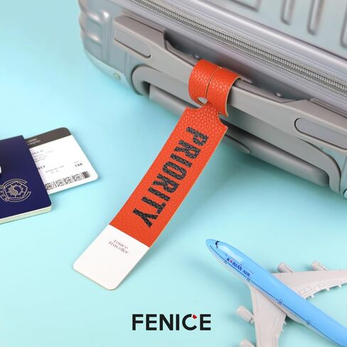 ملصق FENICE النباتي المصنوع من جلد البولي يوريثان الهش ذو الأولوية لحقيبة السفر (أصفر-هش) in Kuwait