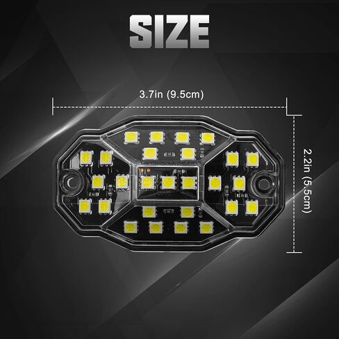 Winunite 8 Pods White Rock Lights، 27 شريحة زاوية كاملة، أسلاك تمديد 4M لكل ضوء، 6000K أبيض نقي، أضواء صخرية مقاومة للماء للشاحنات والمقطورات والسيارات الدفع الرباعي ATV UTV القوارب in Saudi Arabia