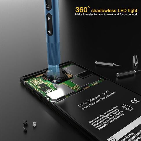 مجموعات مفكات كهربائية، مجموعات مفكات كهربائية صغيرة 55 في 1، مجموعات مفكات طاقة دقيقة مع لقم مغناطيسية، مصابيح LED، مجموعات أدوات كهربائية للهاتف، النظارات، الكمبيوتر الشخصي، الكاميرا، أزرق in Kuwait