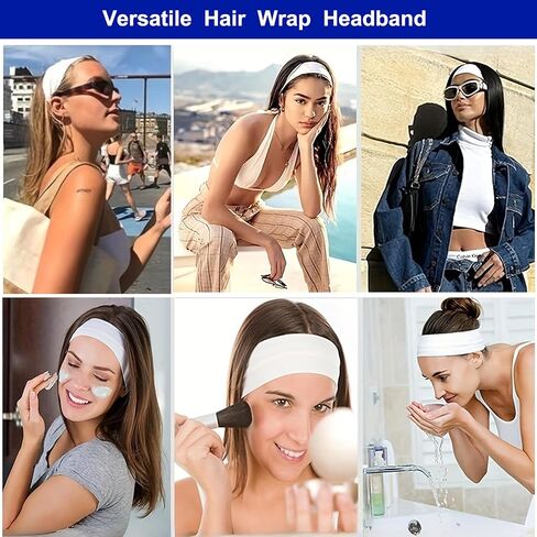 Head Ties Headband for Men & Women (2 Pack) Sport Headbands Adjustable Hair Band Scarf Wrap Bandana for Tennis Basketball Soccer Running Workout Yoga Gym Cycling Fitness Under Helmet Liner Headwear in Saudi Arabia