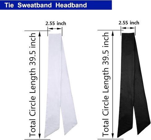 Head Ties Headband for Men & Women (2 Pack) Sport Headbands Adjustable Hair Band Scarf Wrap Bandana for Tennis Basketball Soccer Running Workout Yoga Gym Cycling Fitness Under Helmet Liner Headwear in Saudi Arabia