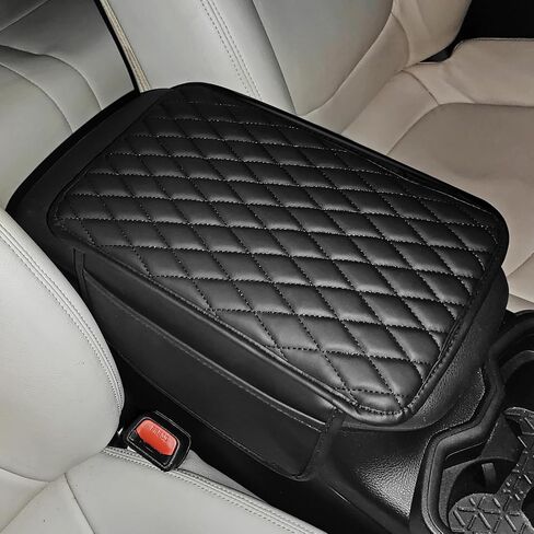 Upgraded Car Center Console Cover, Microfiber Leather Car Armrest Cover with 2 Storage Bags, Universal Console Armrest Cover Protector Pad Cushion for Most Car Vehicle Truck SUV (Black #) in Saudi Arabia