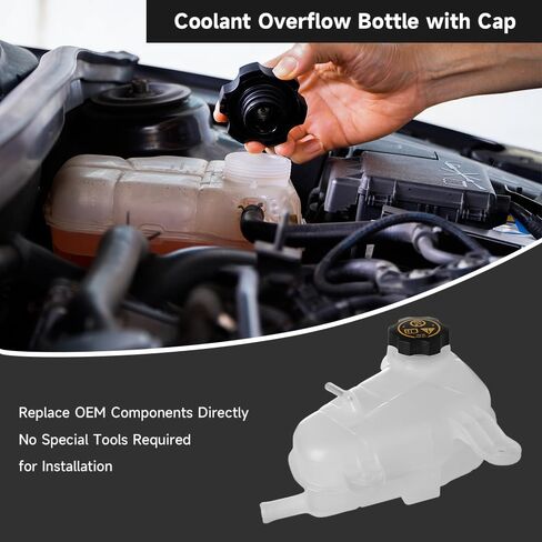 Coolant Radiator Reservoir Tank Coolant Overflow Expansion Bottle - Compatible for Chevrolet Sonic 2012-2020 - Replace Part 95048411 in Saudi Arabia
