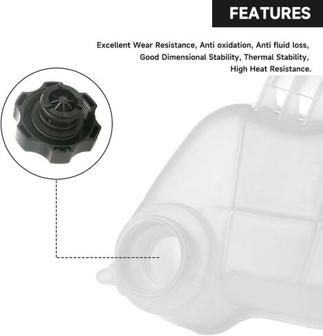 Coolant Radiator Reservoir Tank Coolant Overflow Expansion Bottle - Compatible for Chevrolet Sonic 2012-2020 - Replace Part 95048411 in Saudi Arabia
