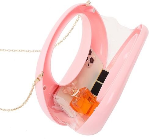 محفظة بمقبض أكريليك من LETODE للنساء حقيبة يد مسائية بمقبض علوي وحقيبة هوبو على شكل قمر in Kuwait