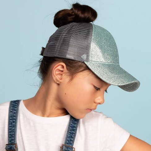 C.C Kids Ponytail Caps Messy Buns Trucker Plain Baseball Cap (BT-6-KIDS) in Kuwait