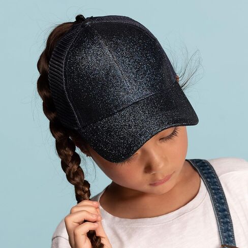 C.C Kids Ponytail Caps Messy Buns Trucker Plain Baseball Cap (BT-6-KIDS) in Kuwait