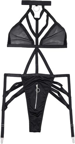 مثير تسخير عارية الذراعين شبكة محض عبودية يا الدائري المختنق الملابس الداخلية تيدي ارتداءها الأعلى in Kuwait