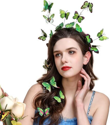 Gionforsy Butterfly Fascinator Headband Monarch Butterfly Crown Tea Party Halloween Costume Hairpin in Saudi Arabia