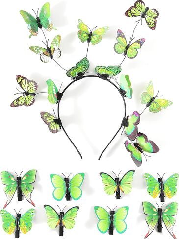 Gionforsy Butterfly Fascinator Headband Monarch Butterfly Crown Tea Party Halloween Costume Hairpin in Saudi Arabia