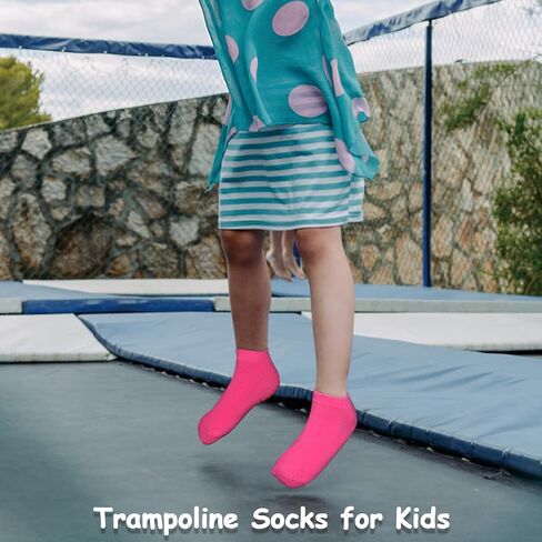 Non Slip Kids Socks Slipper Socks with Grips for Boys 2-13 Years Trampoline Train Home 6/12 Pairs in Saudi Arabia