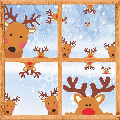 Snowman Face Stickers Snowman Decals Christmas Wall Decals Snowman Faces Decals Refrigerator Wall Stickers Window Cling Decal Lovely Snowman Face Art Wall Decor Christmas Decorations in Kuwait