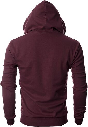 Ohoo Men's Zip Up Hoodie Lightweight Sweatshirt Full Zip Hooded Jacket in Saudi Arabia
