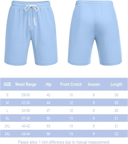 COOFANDY Men's Casual Shorts Elastic Waist Drawstring Summer Beach Shorts Lightweight Flat Front Short with Pockets in Saudi Arabia