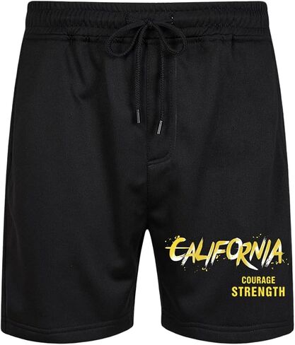 SOLY HUX Men's Athletic Shorts Letter Graphic Shorts Casual Drawstring Waist Workout Gym Shorts Streetwear in Saudi Arabia