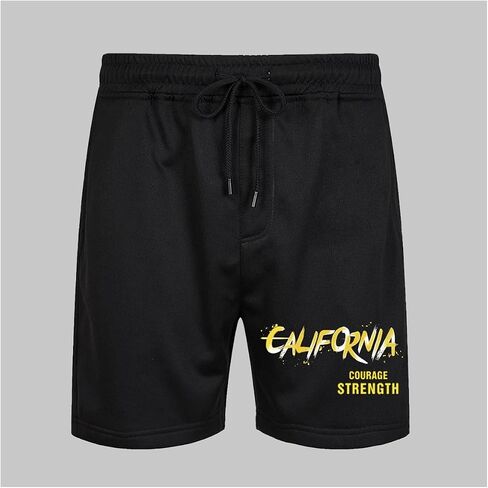 SOLY HUX Men's Athletic Shorts Letter Graphic Shorts Casual Drawstring Waist Workout Gym Shorts Streetwear in Saudi Arabia