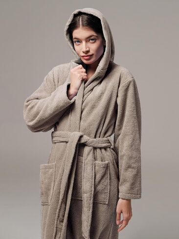 SIORO إمرأة Robes لينة تيري القماش رداء حمام بقلنسوة منشفة قطن السرير رداء سبا فندق دش حمام ماصة رقيق ملابس خاصة in Kuwait