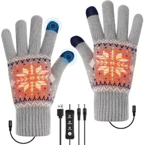USB Heated Gloves for Men Women Kannino Mitten Hand Warmers Gloves USB Hand Warmer Gloves for Typing Winter Warm Laptop Glove Winter Gift for Indoor or Outdoor (Blue)