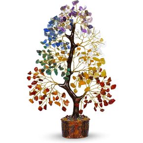 7 شقرا كريستال شجرة فنغ شوي شجرة المال ديكور المكتب بلورات وأحجار ديكور المنزل التأمل الملحقات الأحجار الكريمة شجرة البيت الاحترار الهدايا منزل جديد - حجم 10-12 بوصة 300 الخرز شقرا الحجارة in Kuwait