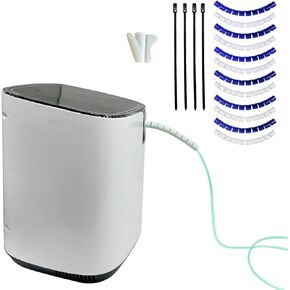 12 Pack Oxygen Tubing Support Crimp Straightener for Portable Oxygen Hose Oxygen Tubes Nasal Cannula (Blue+White)