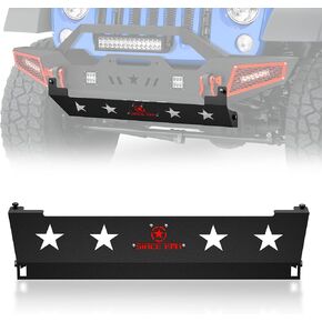 for Wrangler JK Front Skid Plate Lower Guard Compatible with 2007-2018 Jeep Wrangler JK JKU Unlimited (Not Fits Original Factory Bumpers), Carbon Steel Bumper Cover Engine Protection Protector