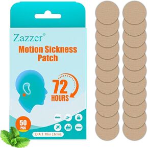 Motion Sickness Patches 50 Sheets – Sea Sickness Patches for Cruise -Dizziness Vertigo & Nausea Relief, for Cruise Ships, Airplanes, Cars, Non Drowsy, Travel Essentials,Cruise Essentials in Kuwait