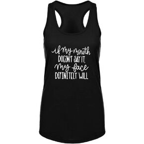 FANNOO Womens Workout Tank Tops-Novelty Funny Saying Fitness Gym Racerback Sleeveless Shirts for Women
