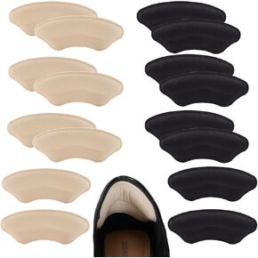 Heel Inserts for Shoes 8 Pair Heel Protectors Heel Pads Heel Grips for Loose Shoes Liner Filler Insoles Heel Cushion Metatarsal Pads for Women Prevent Heel Pain Blisters (Lips)