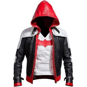 Red Hooded Jacket Arkham Knight Jason Todd Bat Style Vest and Jacket 2 in 1
