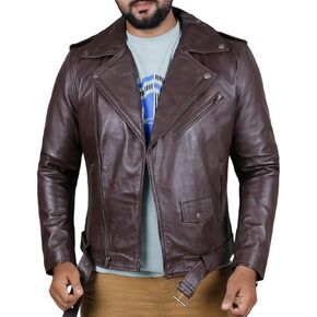 Laverapelle Men's Genuine Lambskin Leather Jacket (Black, Double Rider Jacket) - 1501532