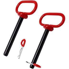 5/8 x 5-3/4 inch Hitch Pin, 2pcs Trailer Hitch Pin, Tractor Towing Hitch Pin and Clip, Red Handle Trailer Gate Pin Clevis pin Tractor Pins for Towing RV, Boat, Car, Truck in Kuwait