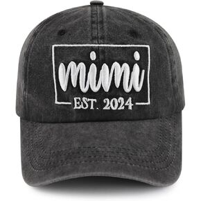 Tbstlumd Funny Mimi Est 2023 2024 2025 Hat for Women, Adjustable Embroidered Grandma Baseball Cap